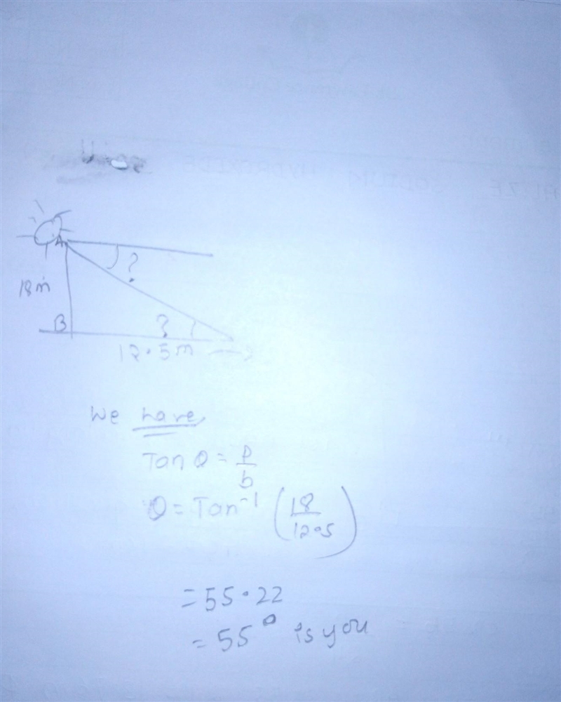 Draw and label a diagram, then use the trigonometric ratios to solve the following-example-2