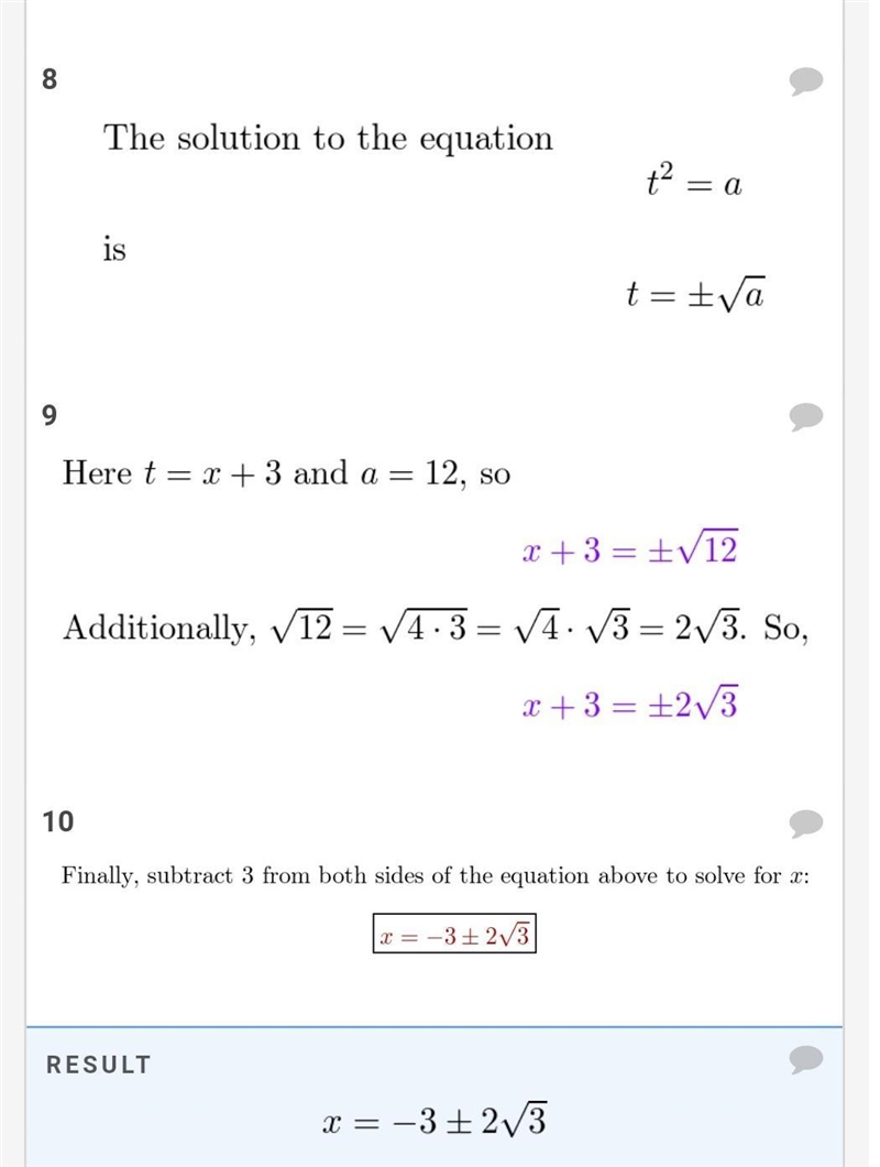 13. Solve the equation x2 + 6x – 3 = 0 by completing the square.-example-1