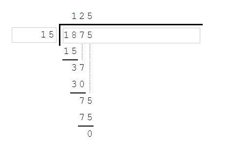 Use long division to find the value of 1,875÷15​-example-1