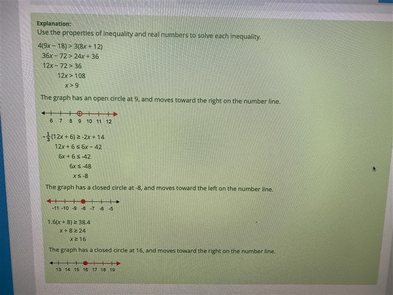 Solve each inequality, and then drag the correct solution graph to the inequality-example-2