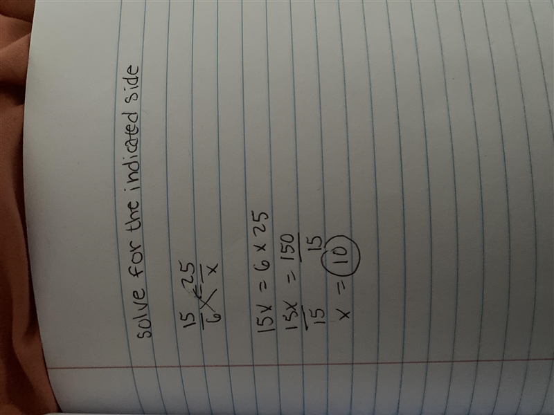 Solve for indicated side Your Answer: Question 4 options: Answer-example-1