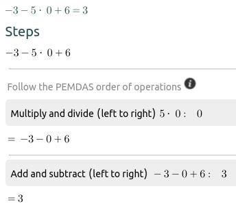 Evaluate the following algebraic expression at x=3, y=0 and simplify your answer. −x-example-1