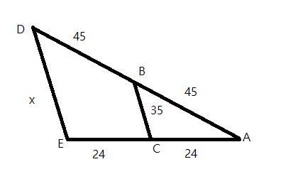 Find the value of x. The diagram is not to scale-example-1