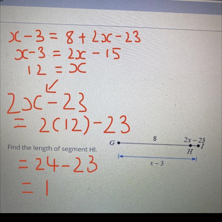 Find the length of HI Pls help-example-1