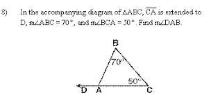 In the accompanying diagram of ABC ca is extended to D, m∠ABC = 70 and m∠BCA =50 Find-example-1