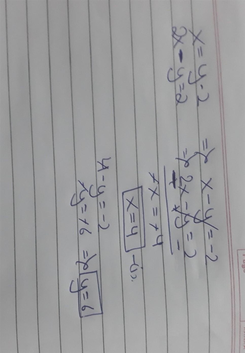 X = y-2 2x-y=2 X= Y=-example-1