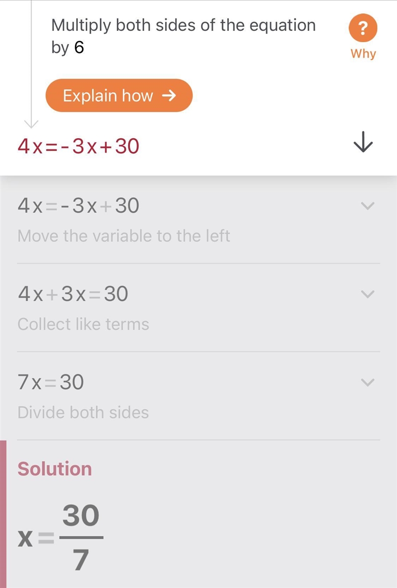 Solve the equation 2/3x=-1/2x+5 what is the first step to isolate the variable term-example-1