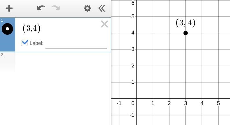 Paul was plotting points on a graph. He was given (3,4). When he moves 3 spaces, which-example-1