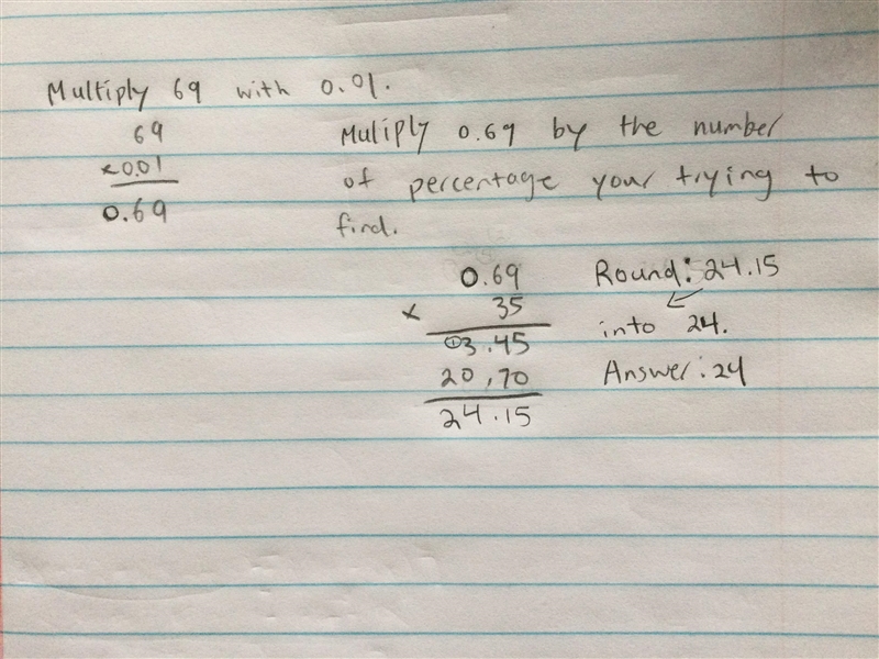 What is 69% of 35? Round to one decimal place.-example-1