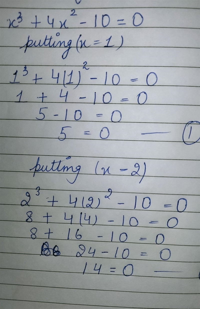 F(X)=X^3 + 4 X^2-10=0 (between X=1 , X=2) بطريقه ال Bisection method please fast​-example-1