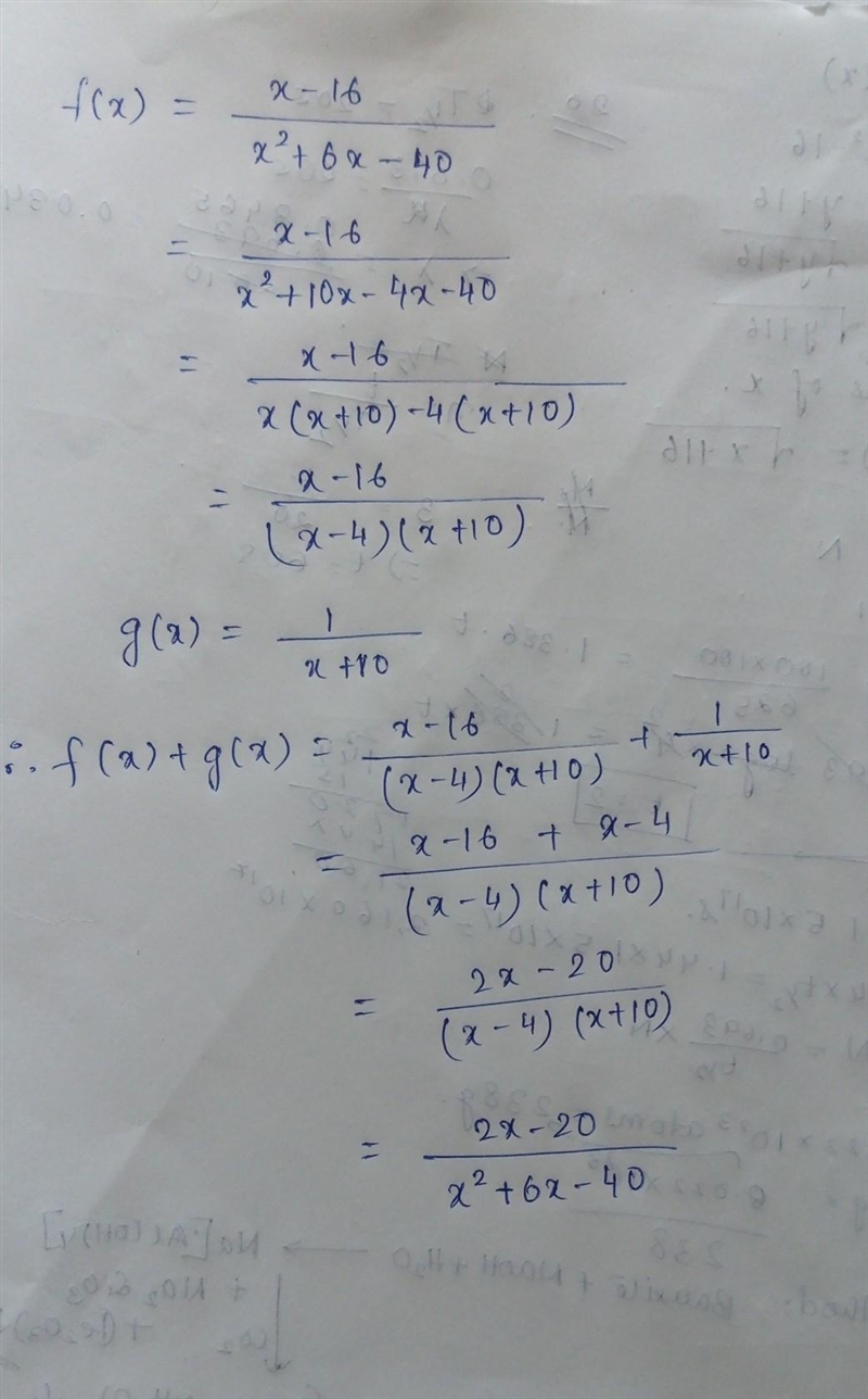 The functions f(x) and g(x) are defined below. (in the image attached) Which expression-example-1