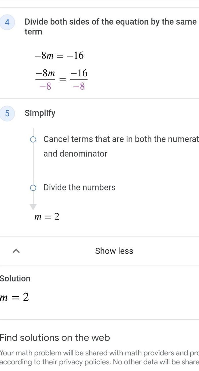 Evaluate: show your work Find the value of the variable. 102-8m=86 PLEASE HELP ME-example-2