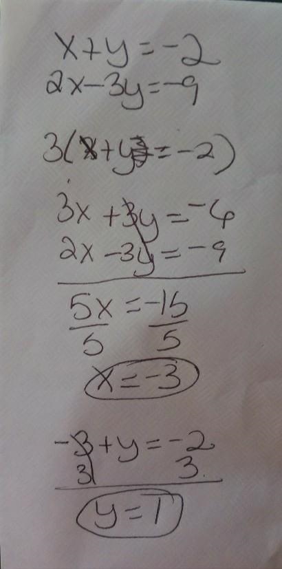 Arrange the steps to solve this system of linear equations in the correct sequence-example-1