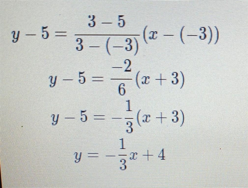 Write the equation of the line in slope intercept form that given f(- 3) = 5 and f-example-1