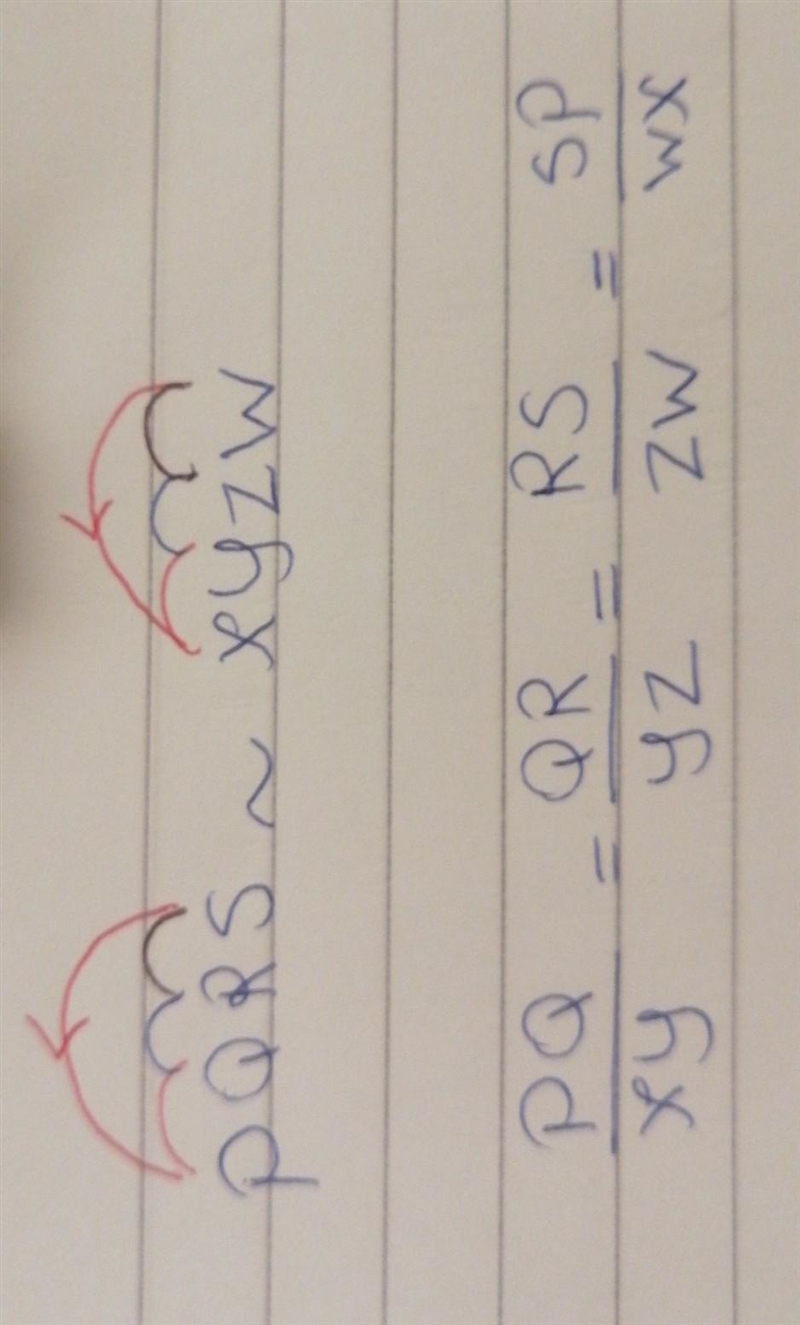 Side lengths and angle measures in similar figures ​-example-1