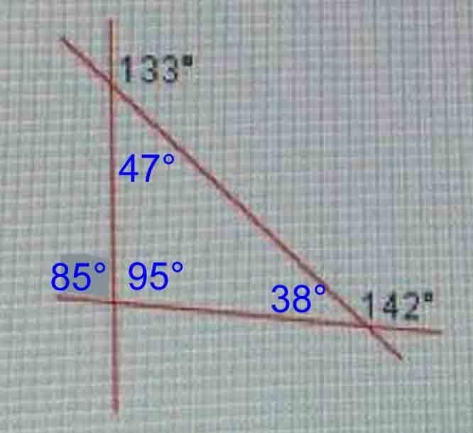 Question 9 of 10 What is the value of n? 11330 nº 1142° A. 810 O B. 38° C. 47° D. 850-example-1