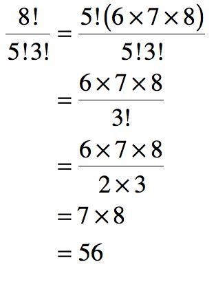 I need help on this problem 8!/5!3!​-example-1