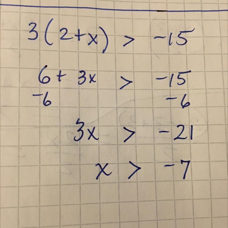 3(2+x)>-15 please with work and steps!-example-1