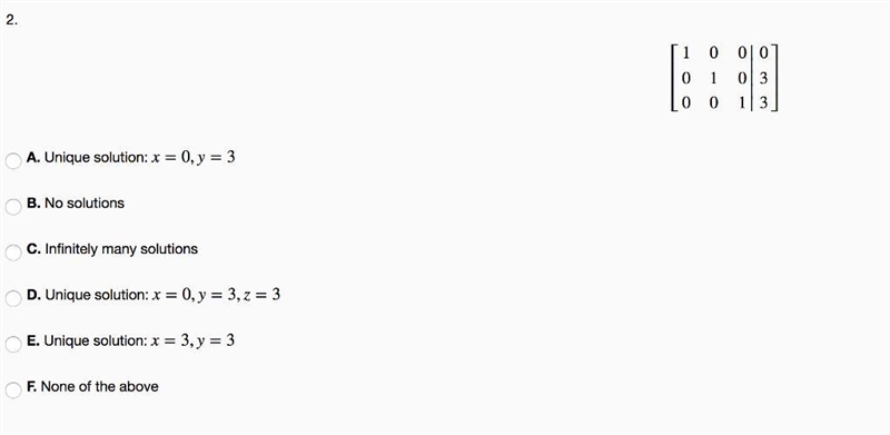 The reduced row echelon form of a system of linear equations in x and y or in x, y-example-2