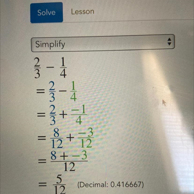 Subtract 2/3 and 1/4. ​-example-1