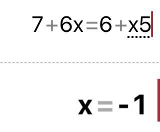 if 7 is added to six times a number, the result is equal to 6 more than five times-example-1