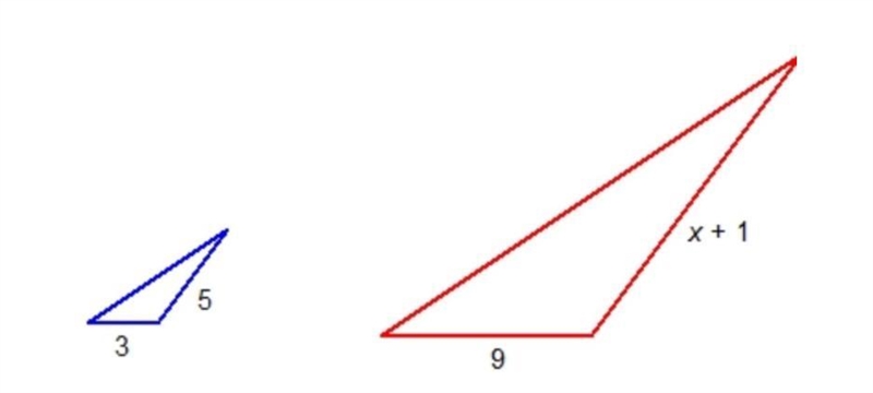 The smaller triange was dilated to form the larger triangle. What is the value of-example-1