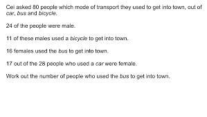 Cei asked 80 people which mode of transport they used to get into town, out of car-example-1