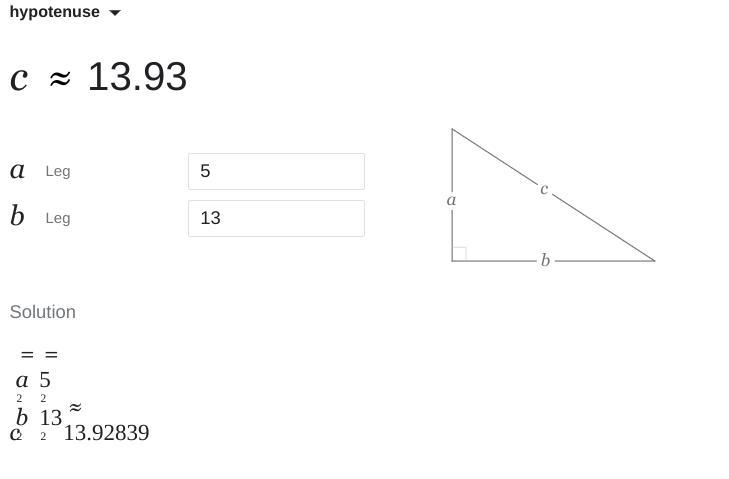 What is the value of the hypotenus?-example-1