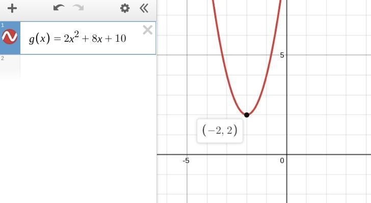 Write the quadratic function in the form g(x) = a (x-h)^2 +k. Then, give the vertex-example-1