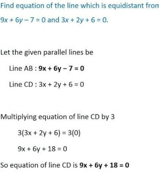 A line passes through the point (3, 6) and is parallel to 6x +2y = 4. What is the-example-1