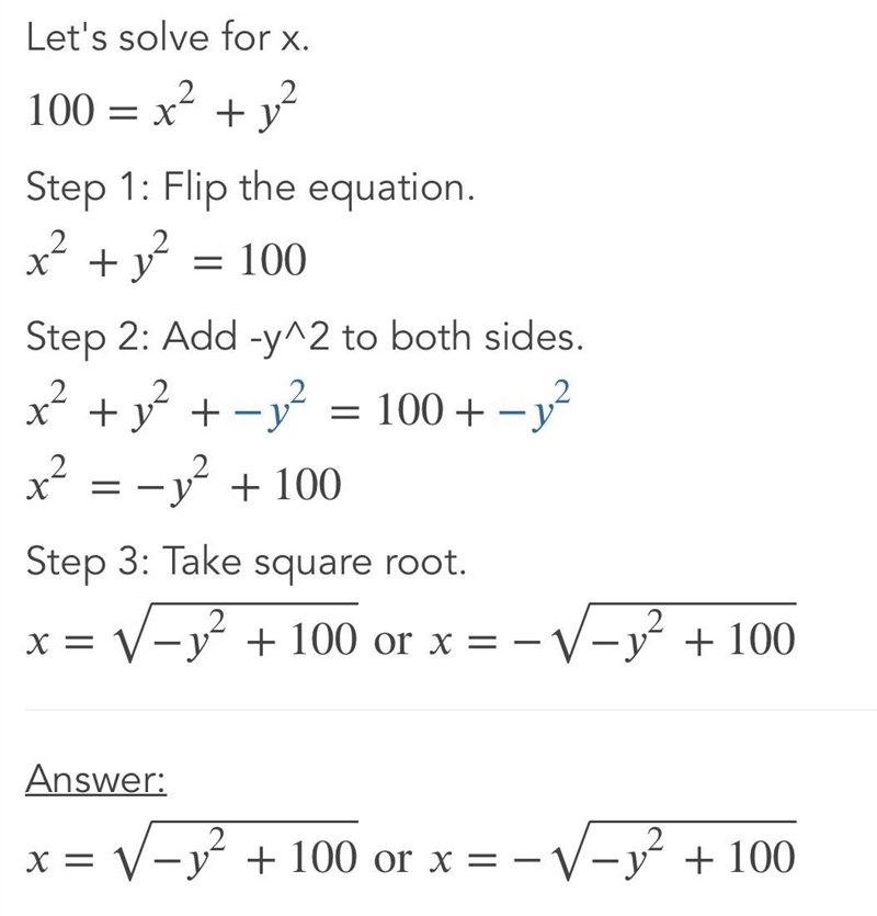 100=x^2+y^2 0=3x+4y This sentence is to fill characters-example-2