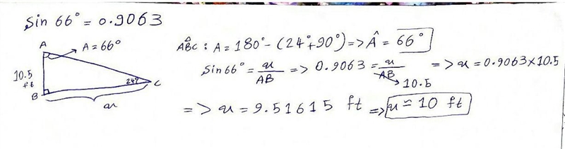 In one area, the lowest angle of elevation of the sun in winter is 24degrees Find-example-1