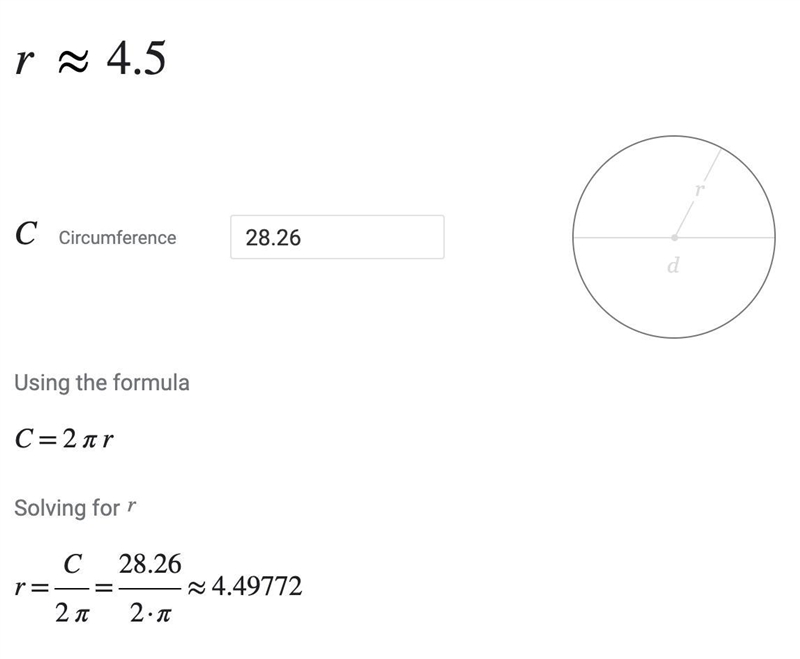 HELPPPPPPPP The area of a circle is 28.26 cm2. What is the circle's radius? (Take-example-1