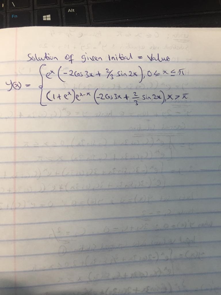 In Problems 41 and 42 solve the given initial-value problem in which the input function-example-3