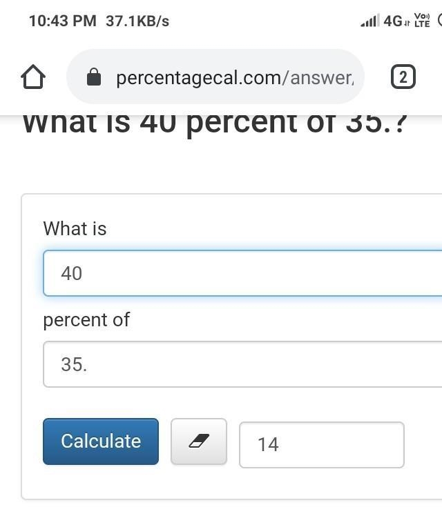 What is what is 3 40% of 35 ​-example-2