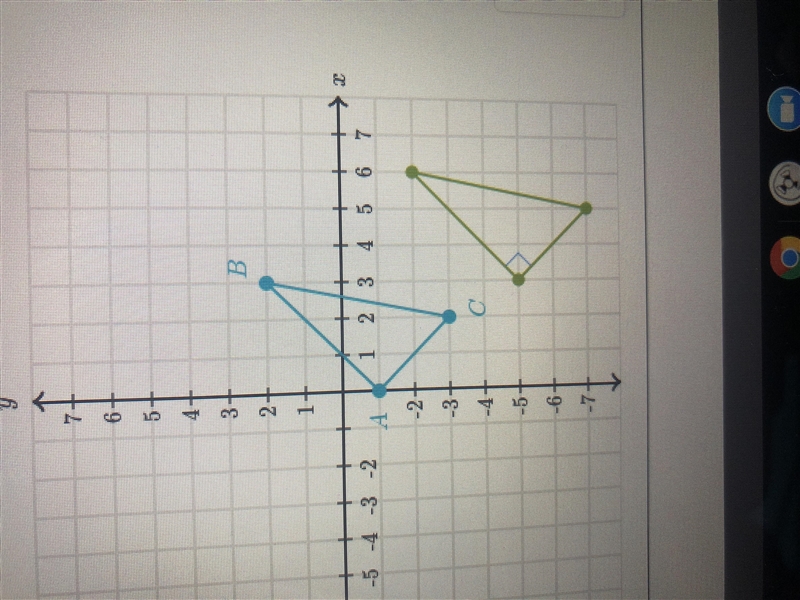 Draw the image of AABC under a translation by 3 units to the left and 3 units down-example-1