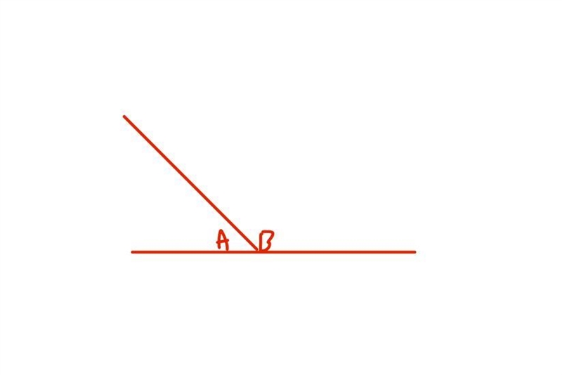 Draw a pair of supplementary angle where the value of A is half the value of B . label-example-1