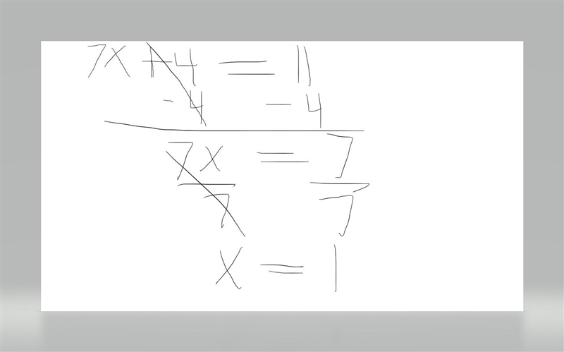 What is x/6 + 1 = 4 and what is 7x + 4 = 11-example-2