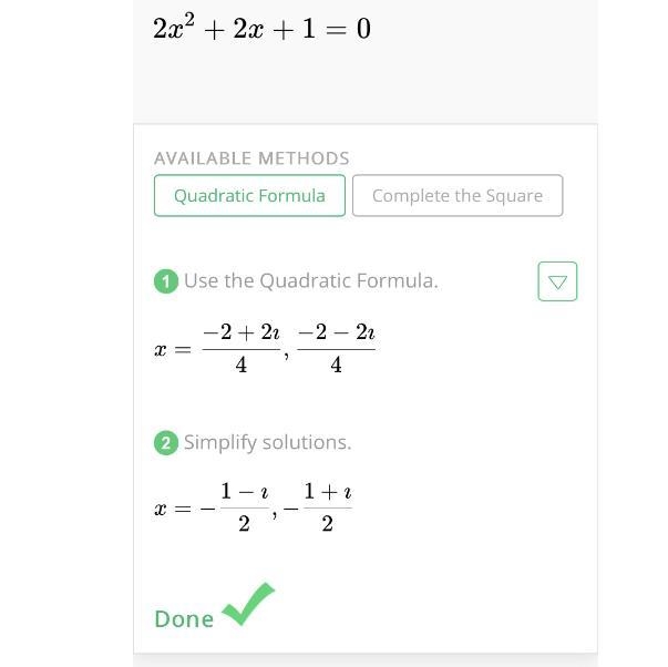 2x^2 + 2x+1=0 solve for x-example-1