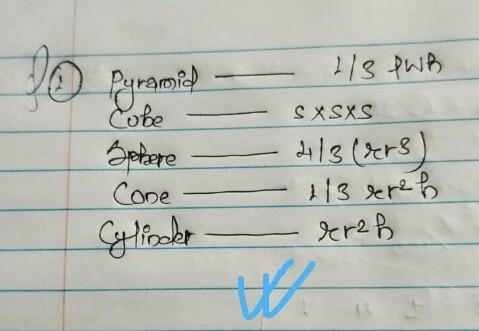 A. Match the given solid figures to its corresponding formulas. Write the letter of-example-1