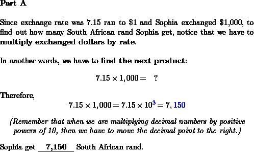 Sophia exchanged 1000 U.S. dollars for the South African currency which is called-example-1