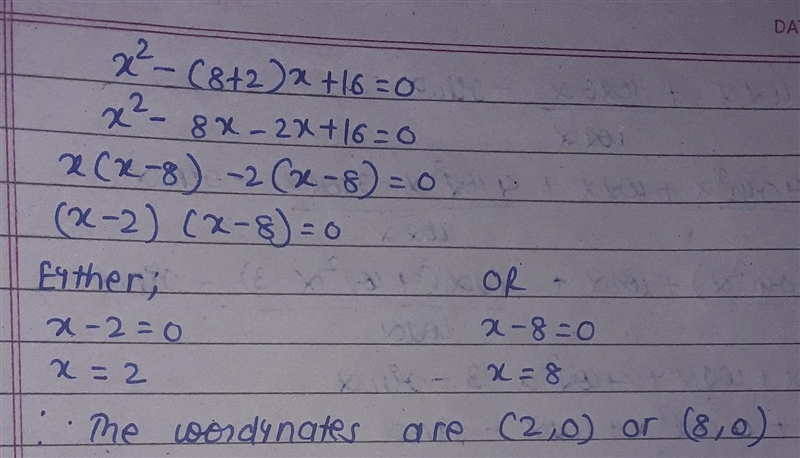 Find coordinate of a point on x axis which is at a distance of 5 units from (5,4)​-example-2