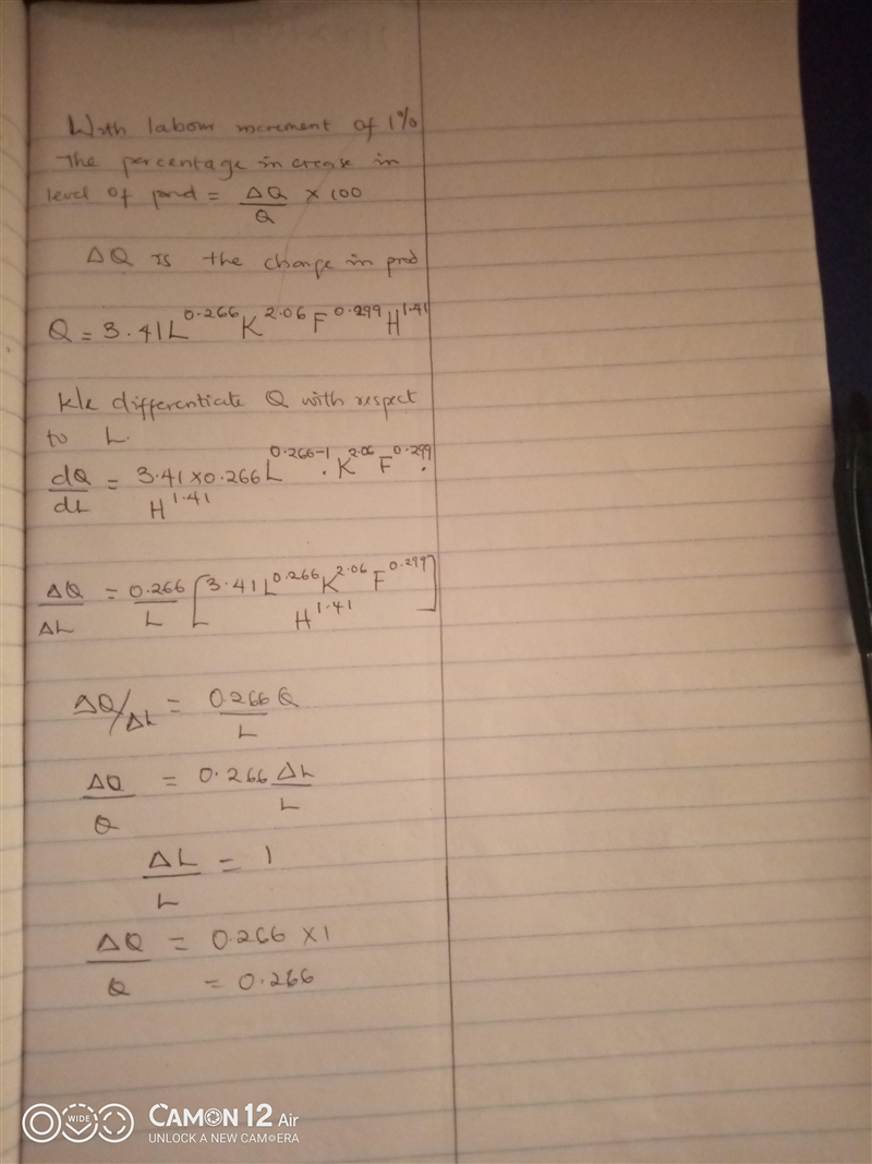 The Cobb-Douglas production model is a function that relates production outputs with-example-1