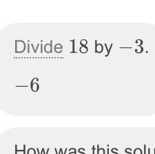 Calculate the value of the expression 18/-3 Select one: A. 6 B. -6 C. -4 D. 0.167 E-example-1