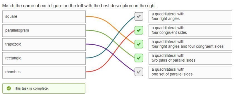 Match each drawing on the left with its word description on the right-example-1