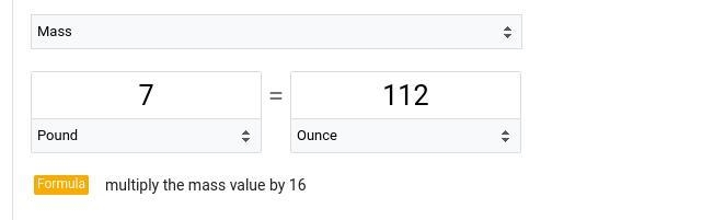 Mauri’s little Sister weighed exactly 7 pounds when she was born. How many ounces-example-1