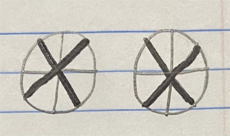 Draw TWO lines in each 90 degree angle, cutting each 90 into three equal angles.-example-1