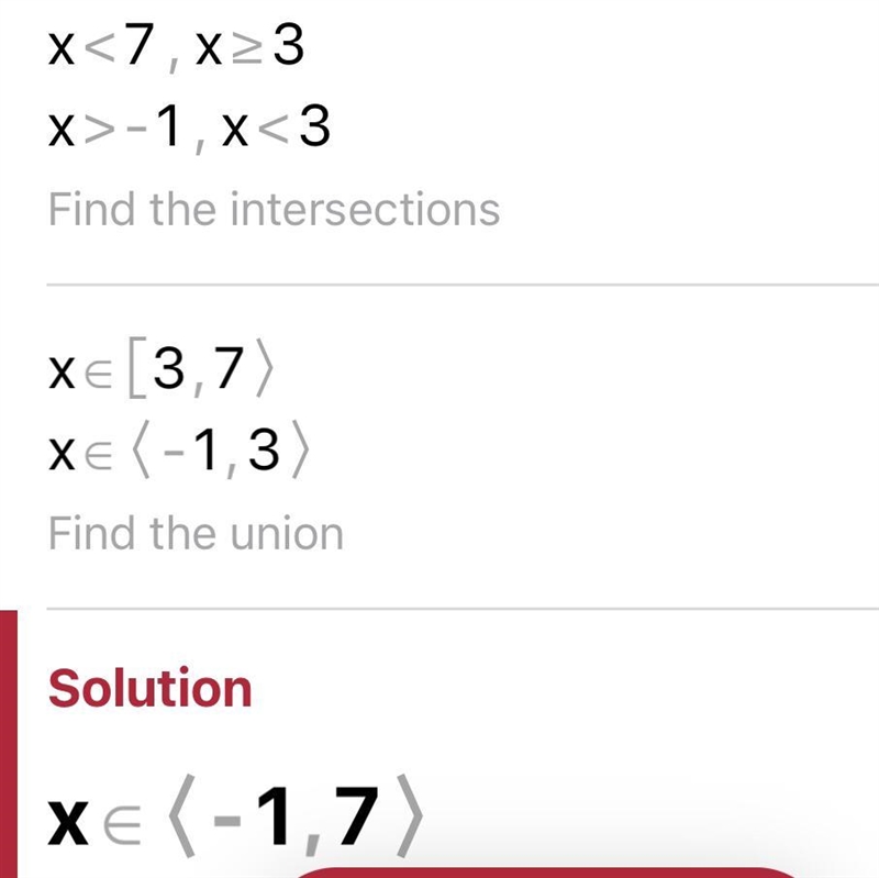 Solve the inequality. |2x-6|+7 less than 15-example-1