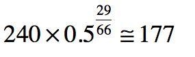 Element X is a radioactive isotope such that every 66 years, its mass decreases by-example-1