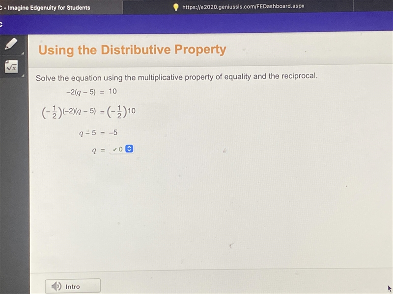 Solve the equation using the multiplicative property of equality and the reciprocal-example-1